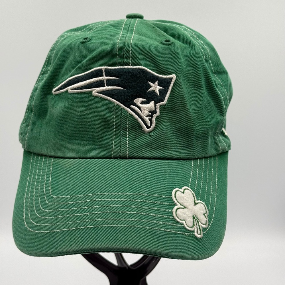 New England Patriots 47 Brand St Patricks Day Hat Green Shamrock NFL Dad Cap